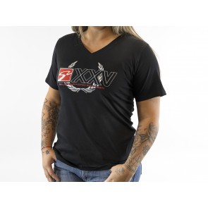 Ladies T-shirt Skunk2 25th Anniversary XXV - Black - Small