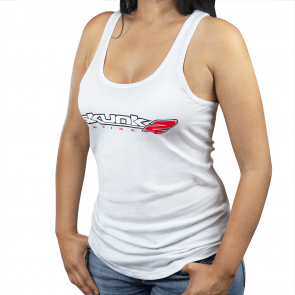 Ladies Go Faster Tank Top Small - White