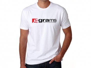 Grams Classic Logo T- Shirt ( White, X- Large )