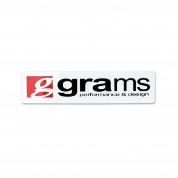 Grams Logo White 4" Decal