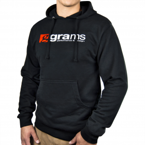 Grams Pullover Hooded Sweatshirt (Black, 2X-Large) 