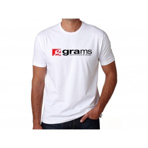 Grams Classic Logo T- Shirt ( White, Medium )