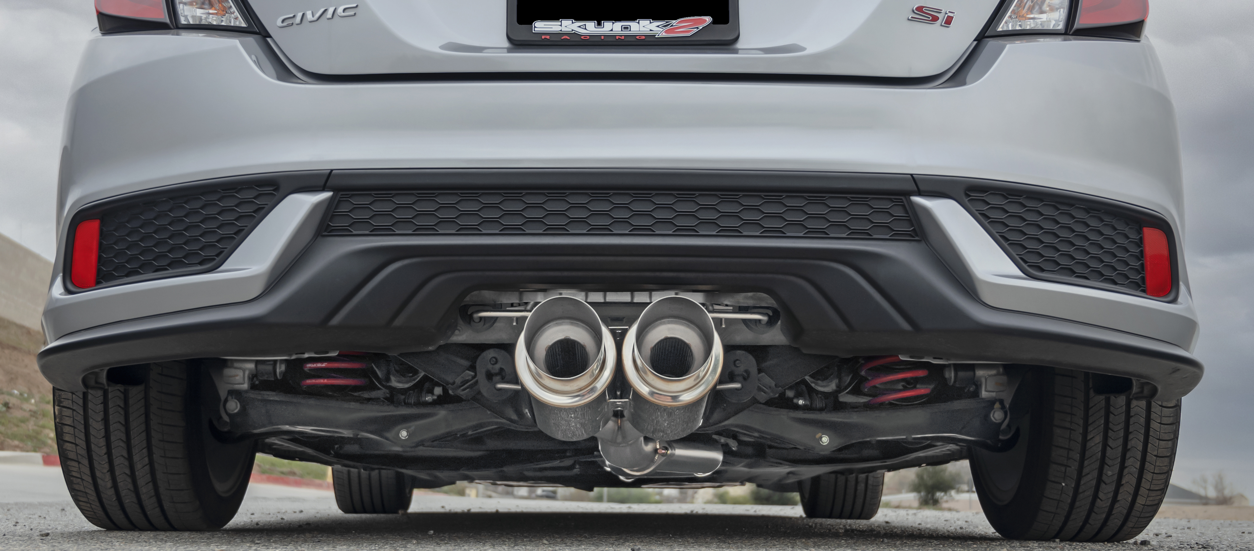 2016-2020 Honda Civic MegaPower DB (Double Barrel) Exhaust Rear View